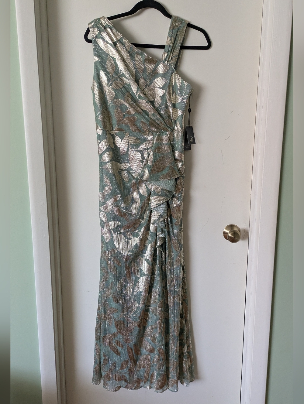 Adrianna Papell One Shoulder Asymmetrical Dress  NWT